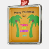 Frohe Weihnachten aus Turks und Caicos 2012 Ornament Aus Metall (Links)