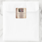 Frohe Weihnachten aus UAWG Blush Rose Foto Quadratischer Aufkleber (Tasche)