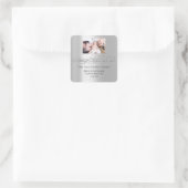 Frohe Weihnachten aus UAWG Silver Gray Foto Quadratischer Aufkleber (Tasche)