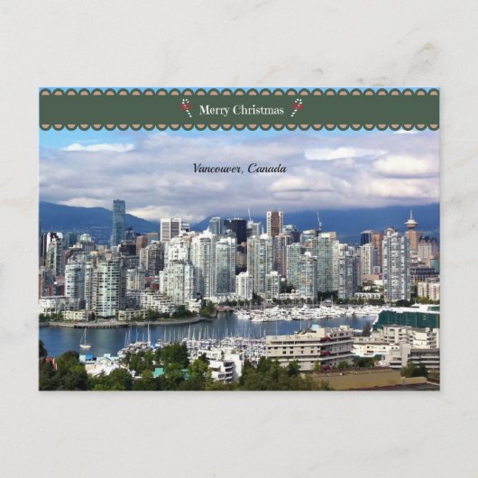 Frohe Weihnachten aus Vancouver Postkarte (Vorderseite)