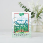 Frohe Weihnachten aus Washington Mt. Rainier Snow (Stehend Vorderseite)
