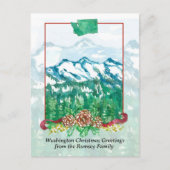 Frohe Weihnachten aus Washington Mt. Rainier Snow (Vorderseite)