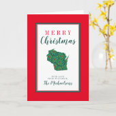 Frohe Weihnachten aus Wisconsin Karte (Gelbe Blume)