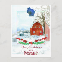 Frohe Weihnachten aus Wisconsin Winterschnee