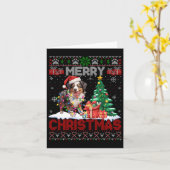 Frohe Weihnachten Australian Shepherd Dog Lover Ug Karte (Gelbe Blume)