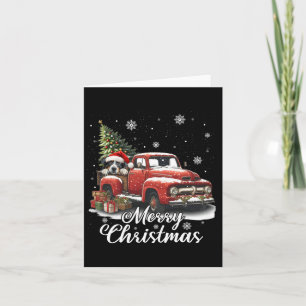 Frohe Weihnachten Australian Shepherd Dog Riding R Karte