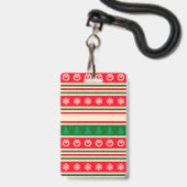 Frohe Weihnachten Ausweis (Vorderseite mit Lanyard)
