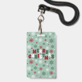 Frohe Weihnachten Ausweis (Vorderseite mit Lanyard)