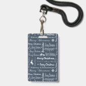 Frohe Weihnachten Ausweis (Vorderseite mit Lanyard)