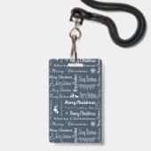 Frohe Weihnachten Ausweis (Rückseite mit Lanyard)