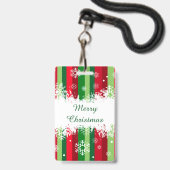 Frohe Weihnachten Ausweis (Vorderseite mit Lanyard)