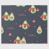 Frohe Weihnachten Avocado Geschenkpapier (Flach)