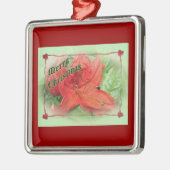 Frohe Weihnachten Azalea Silbernes Ornament (Links)