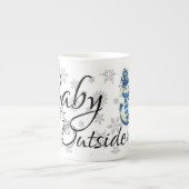 Frohe Weihnachten, Baby, es ist kalt draußen Porzellantasse (Vorderseite)