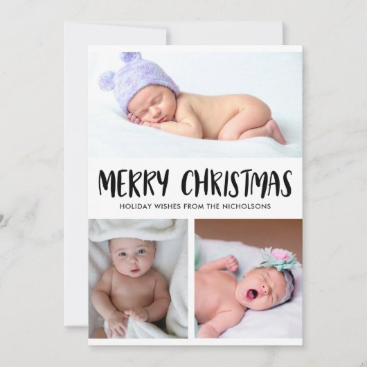 Frohe Weihnachten | Baby First Christmas Foto (Vorderseite)