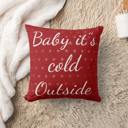 Frohe Weihnachten "Baby it's Cold Outside" Kissen (Decke)
