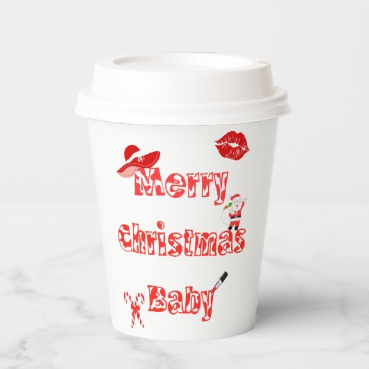 Frohe Weihnachten Baby Pappbecher (Vorderseite)