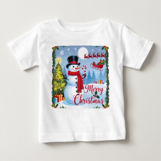 frohe Weihnachten Baby T-shirt (Vorderseite)