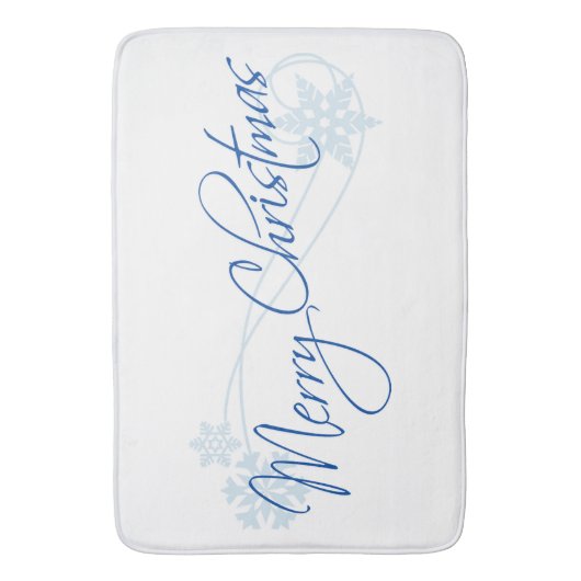 Frohe Weihnachten Badematte (Vorderseite Vertikal)
