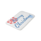 Frohe Weihnachten Badematte (Schrägansicht)