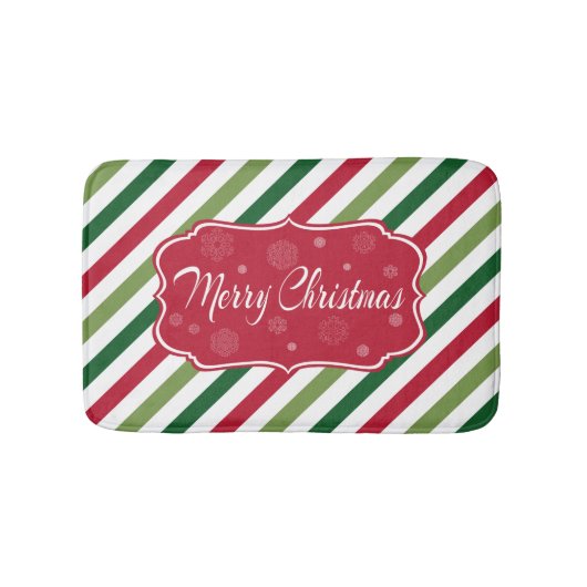 Frohe Weihnachten Badematte (Vorderseite)