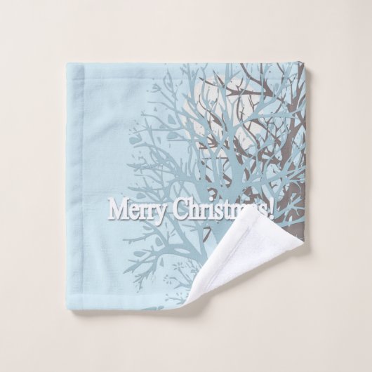 Frohe Weihnachten! Badhandtuch Set (Waschlappen)