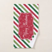 Frohe Weihnachten Badhandtuch Set (Handtuch)