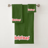 Frohe Weihnachten Badhandtuch Set (Insitu)