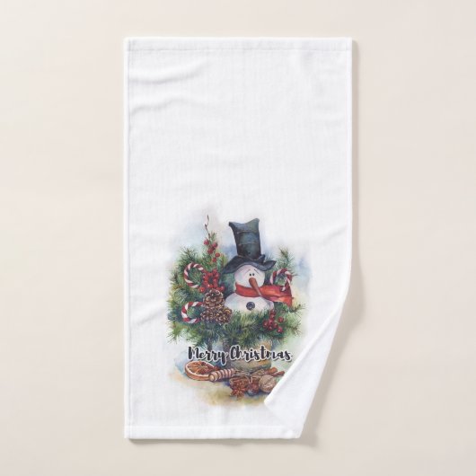 Frohe Weihnachten Badhandtuch Set (Handtuch)