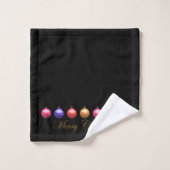 Frohe Weihnachten Badhandtuch Set (Waschlappen)