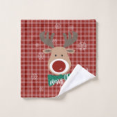 Frohe Weihnachten! Badhandtuch Set (Waschlappen)