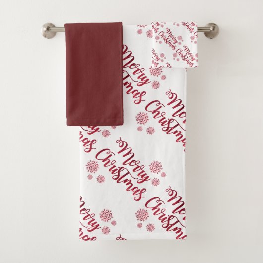 Frohe Weihnachten Badhandtuch Set (Insitu)