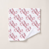Frohe Weihnachten Badhandtuch Set (Waschlappen)