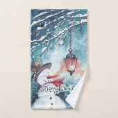 Frohe Weihnachten Badhandtuch Set (Handtuch)