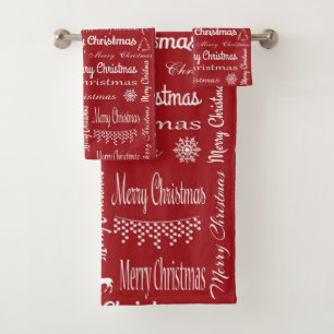 Frohe Weihnachten Badhandtuch Set
