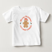 Frohe Weihnachten Bake Cookies Lebkuchen Mann Baby T-shirt (Vorderseite)