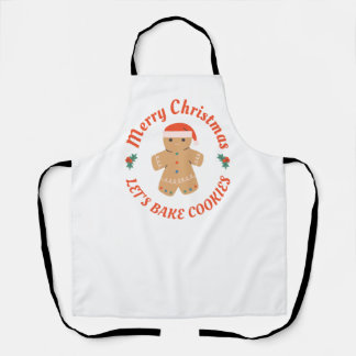 Frohe Weihnachten Bake Cookies Lebkuchen Mann Schürze