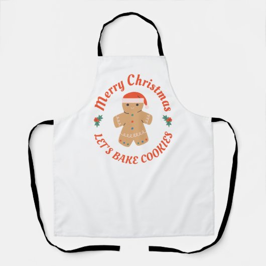Frohe Weihnachten Bake Cookies Lebkuchen Mann Schürze (Vorderseite)