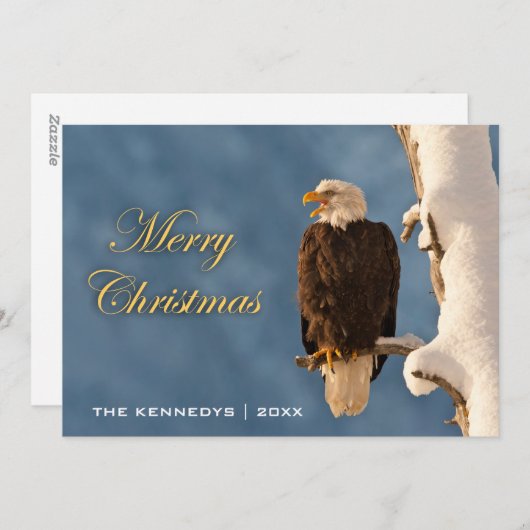 Frohe Weihnachten - Bald Eagle Perching (Vorne/Hinten)