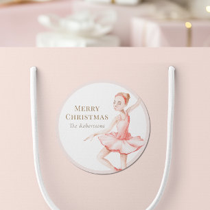 Frohe Weihnachten Ballerina Aufkleber