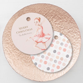 Frohe Weihnachten Ballerina Geschenkanhänger