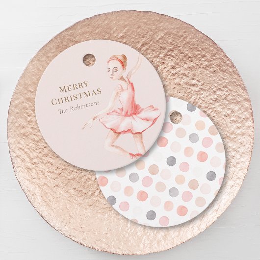 Frohe Weihnachten Ballerina Geschenkanhänger