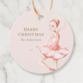 Frohe Weihnachten Ballerina Geschenkanhänger (Vorderseite)
