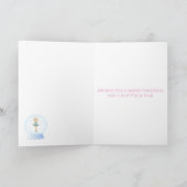 Frohe Weihnachten Ballerina Snow Globe Rosa, Weiß (Innenseite)