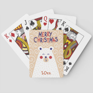Frohe Weihnachten/Bär Design/Spielkarten Spielkarten