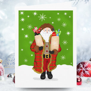 Frohe Weihnachten Barkeeper Weihnachtsmann mit Liq Karte
