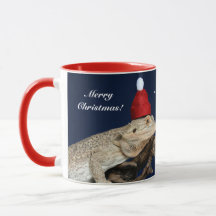 Frohe Weihnachten Bartete Dragon Lizard - Weihnach