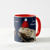 Frohe Weihnachten Bartete Dragon Lizard - Weihnach Tasse (VorderseiteRechts)