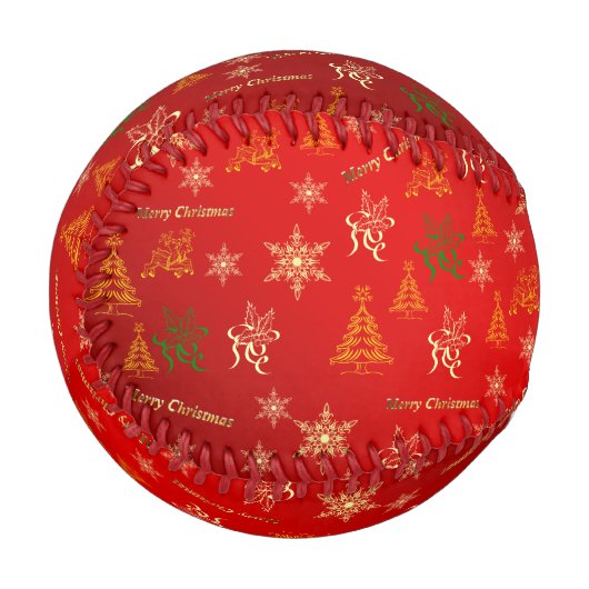 frohe Weihnachten Baseball (Vorderseite Links)