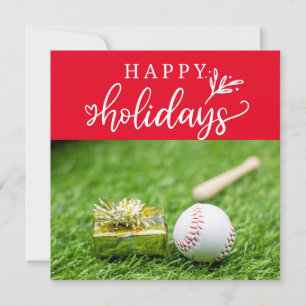 Frohe Weihnachten Baseball mit Ball, Schläger und  Karte